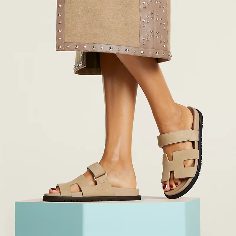 Sandales Chypre - Beige Lin - Vogue Maroc – Boutique digitale de mode de luxe