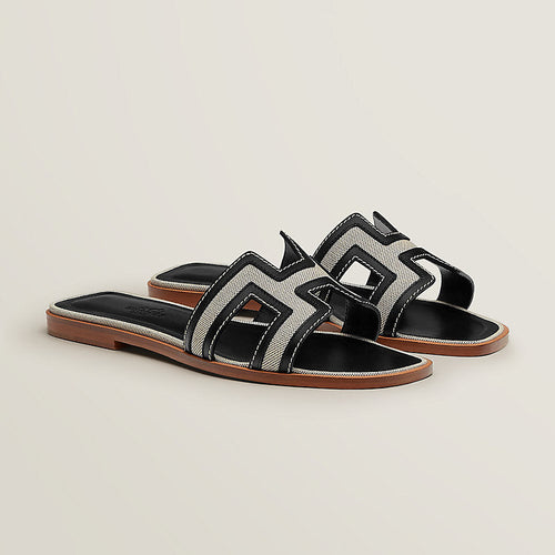 Sandales oran-prunoir / noir - Vogue Maroc – Boutique digitale de mode de luxe