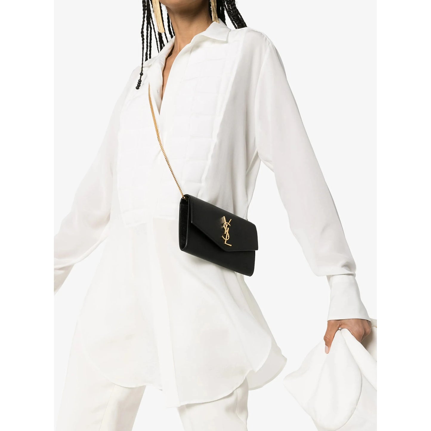Sac Saint Laurent - Bandoulière à plaque logo - Vogue Maroc – Boutique digitale de mode de luxe
