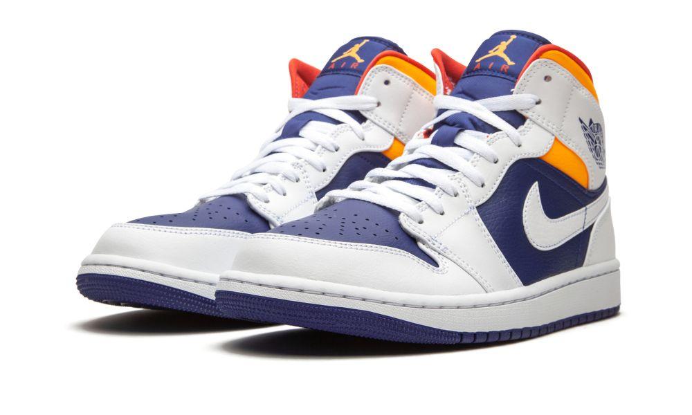 AIR JORDAN 1 MID "Royal Blue / Laser Orange"