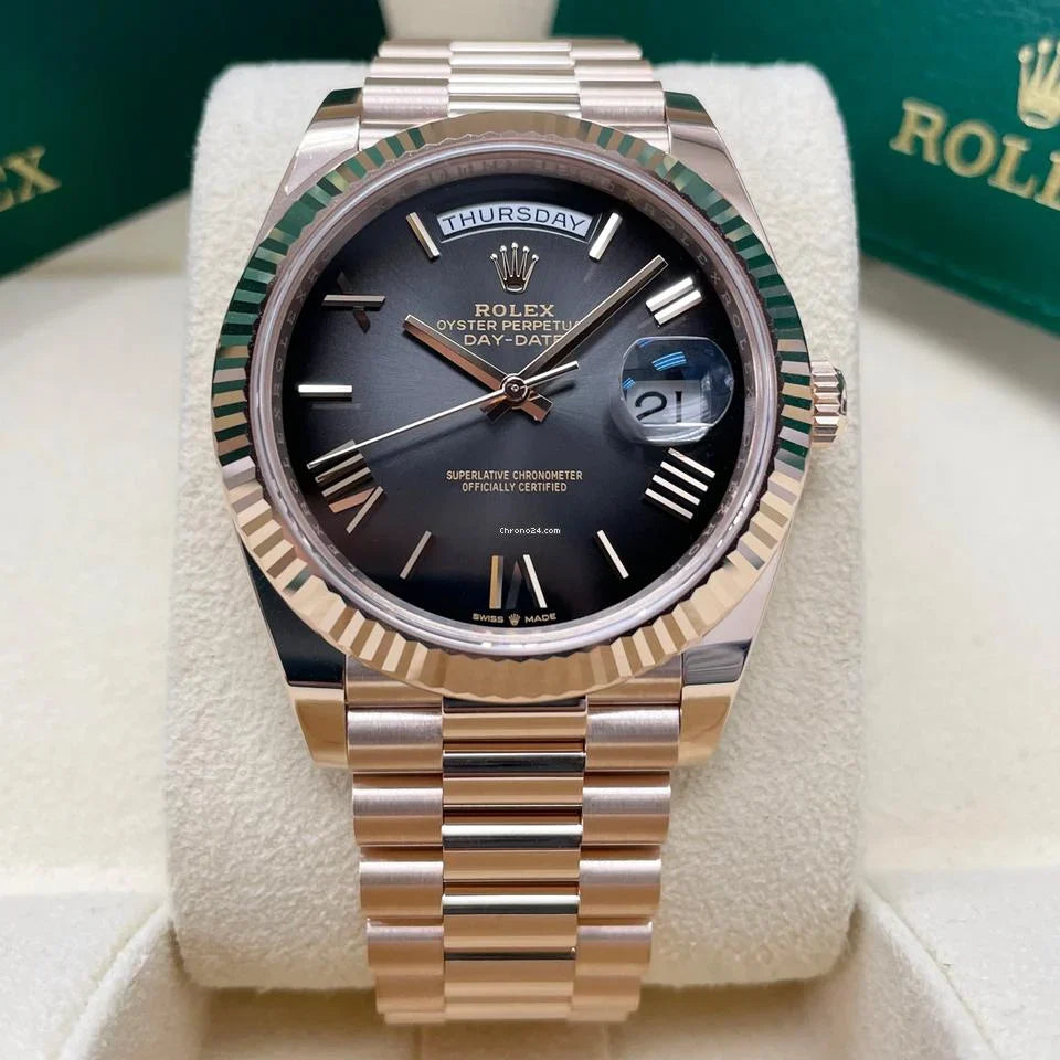 Rolex Day-Date – Rose Gold – Slate Ombre Dial –