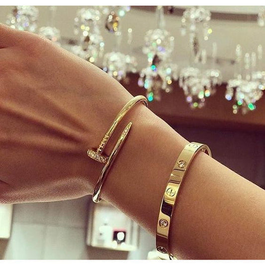 Bracelet Cartier Clou Or Strass