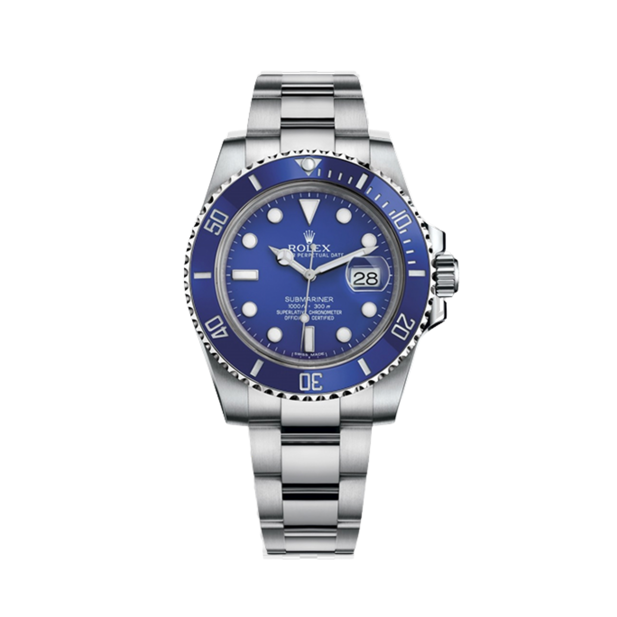 Rolex Submariner ‘Smurf’ White Gold Oyster Bracelet