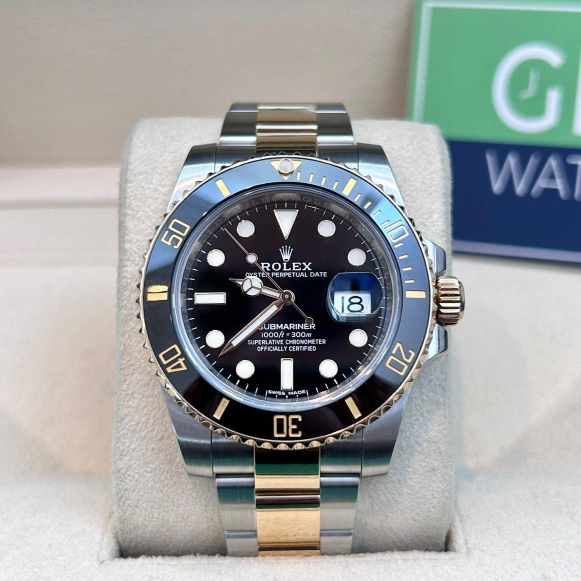 Rolex Submariner , Bi-metal Oyster, black Dial