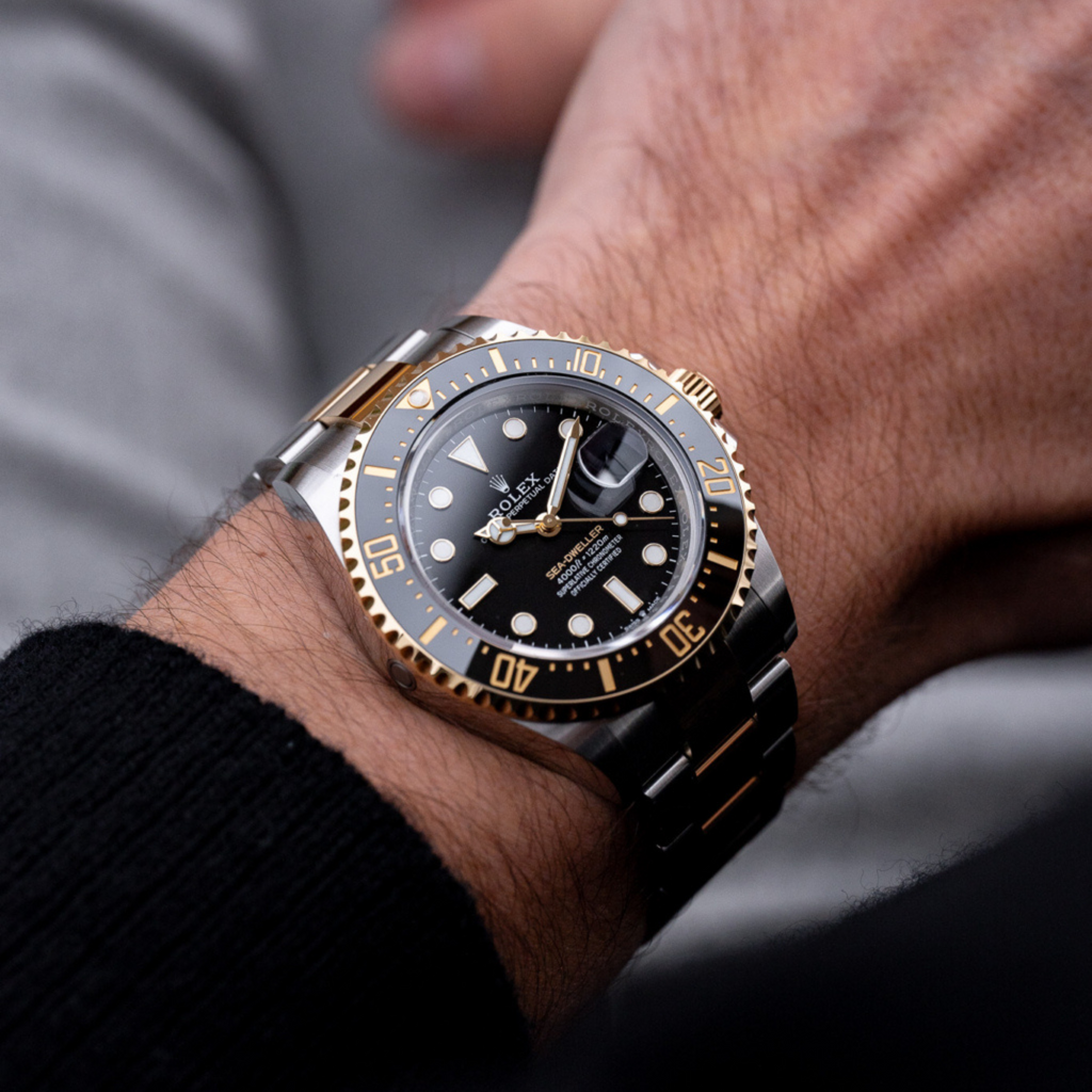 Rolex Submariner , Bi-metal Oyster, black Dial