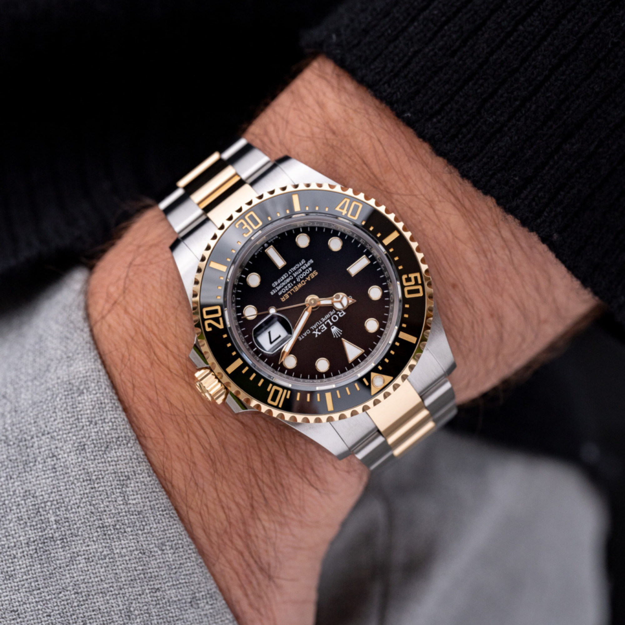Rolex Submariner , Bi-metal Oyster, black Dial