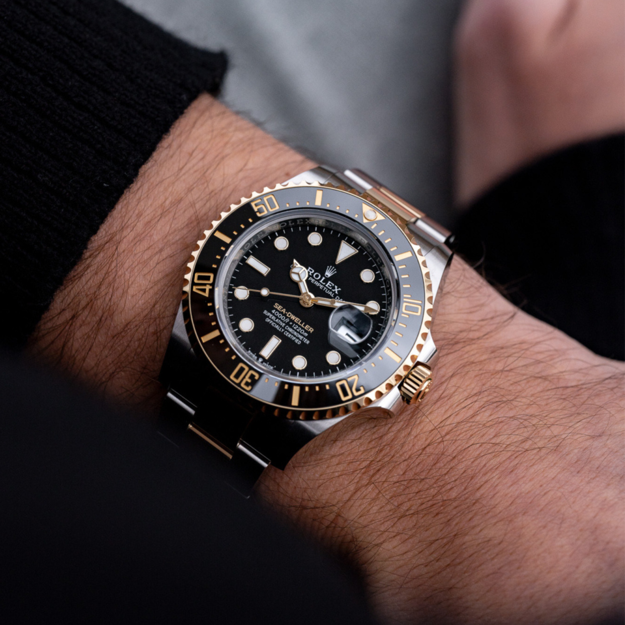 Rolex Submariner , Bi-metal Oyster, black Dial