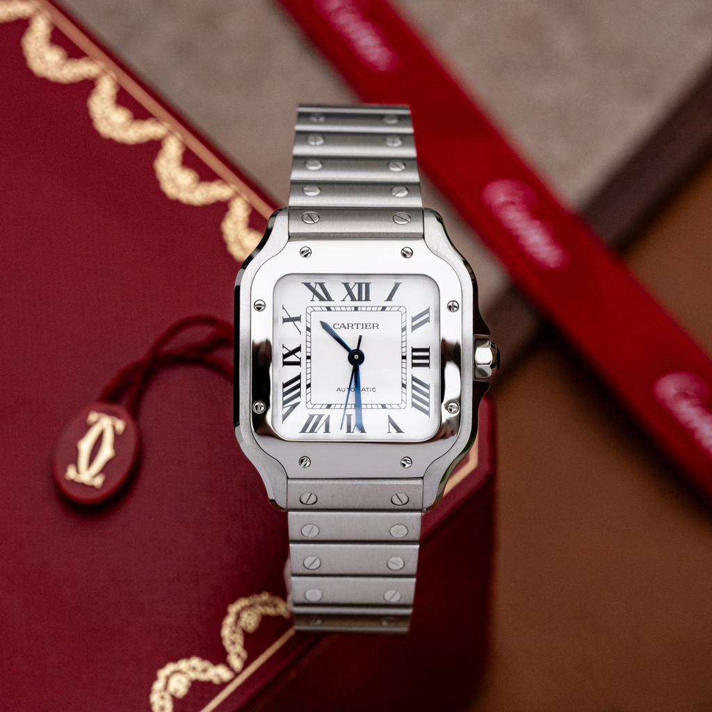 Cartier Santos Large White Dial
