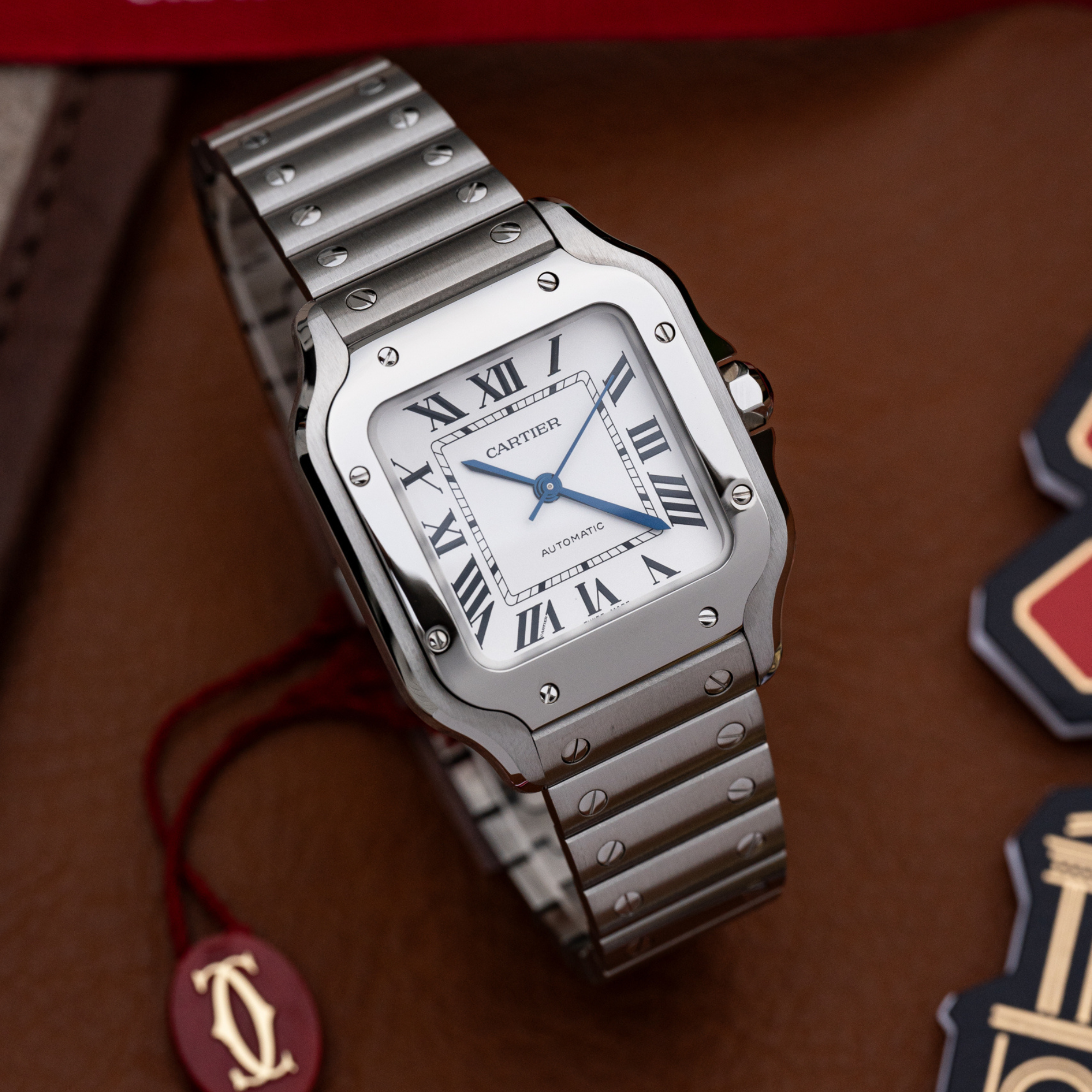 Cartier Santos Large White Dial