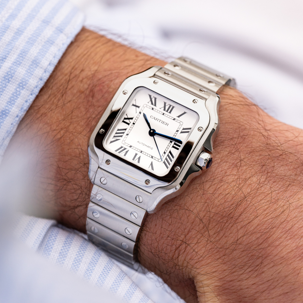 Cartier Santos Large White Dial