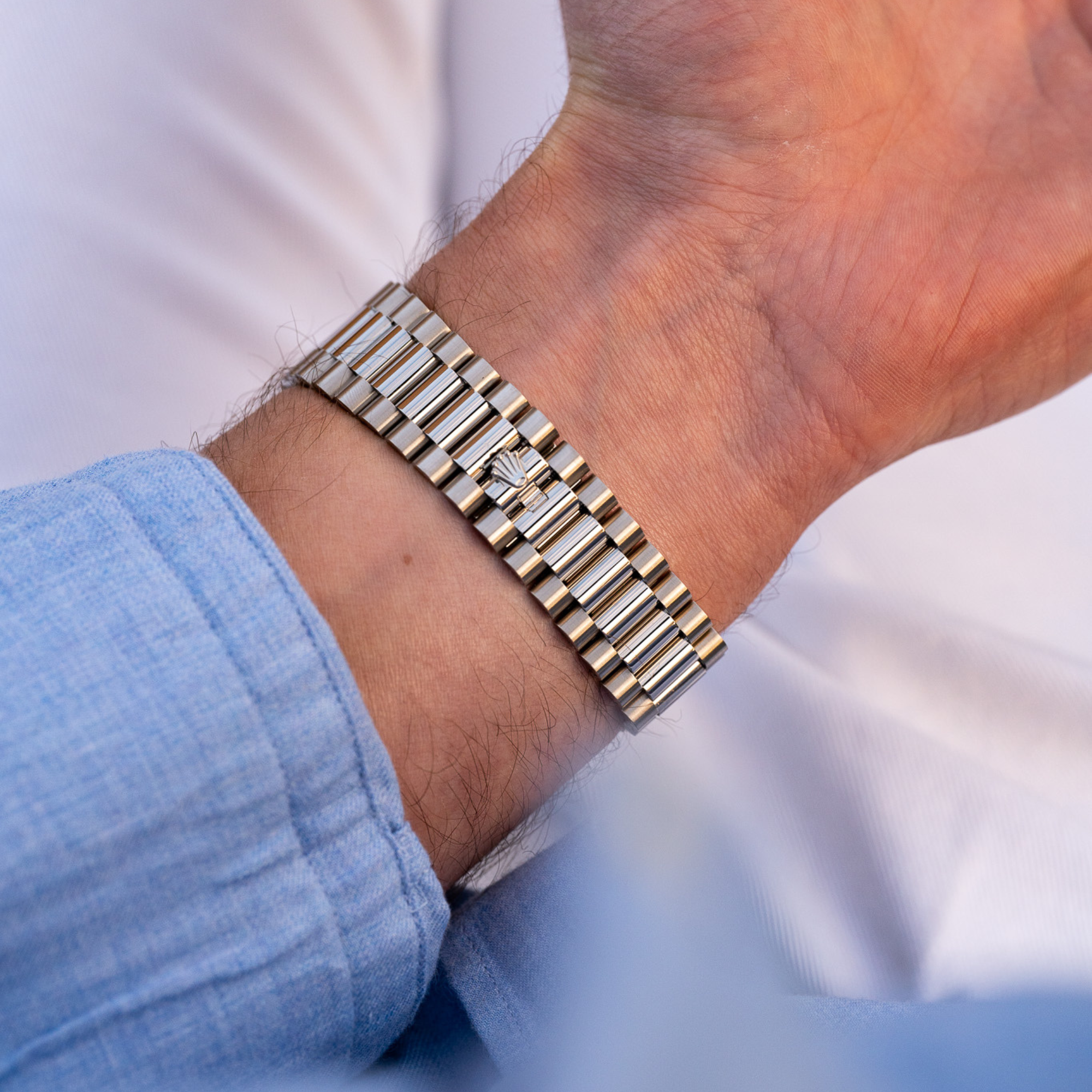 Rolex Day-Date - Blue Roman Dial - Full Set