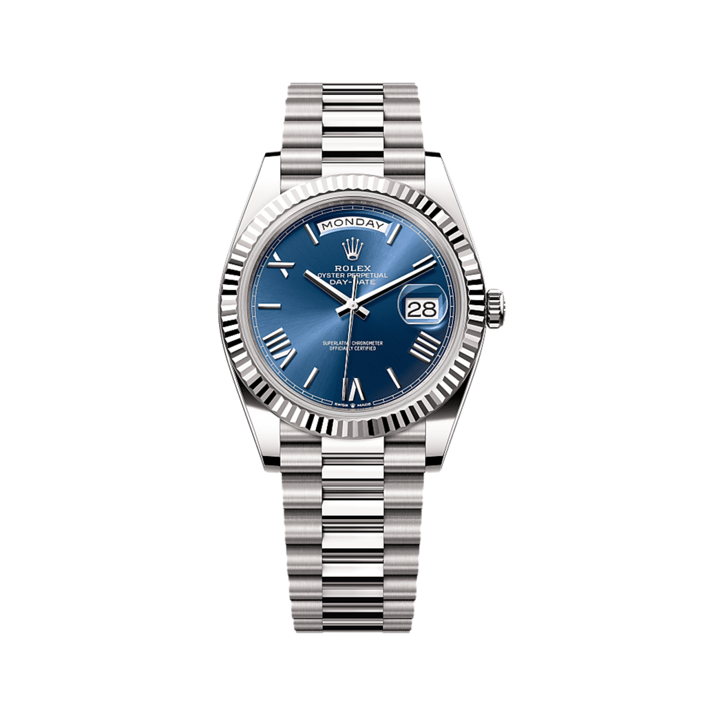 Rolex Day-Date - Blue Roman Dial - Full Set