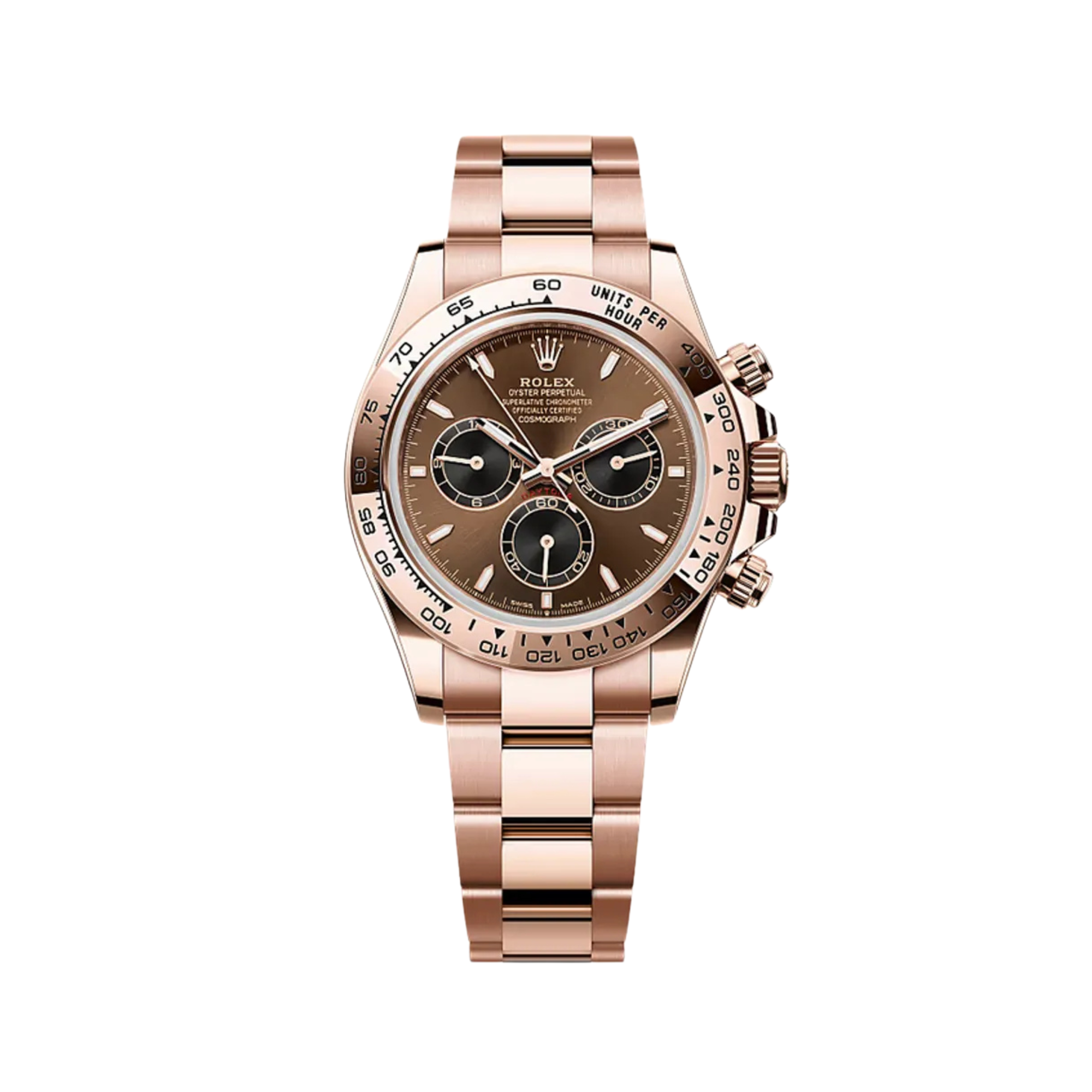 Rolex Daytona – Rose Gold Chocolate Baton Dial –