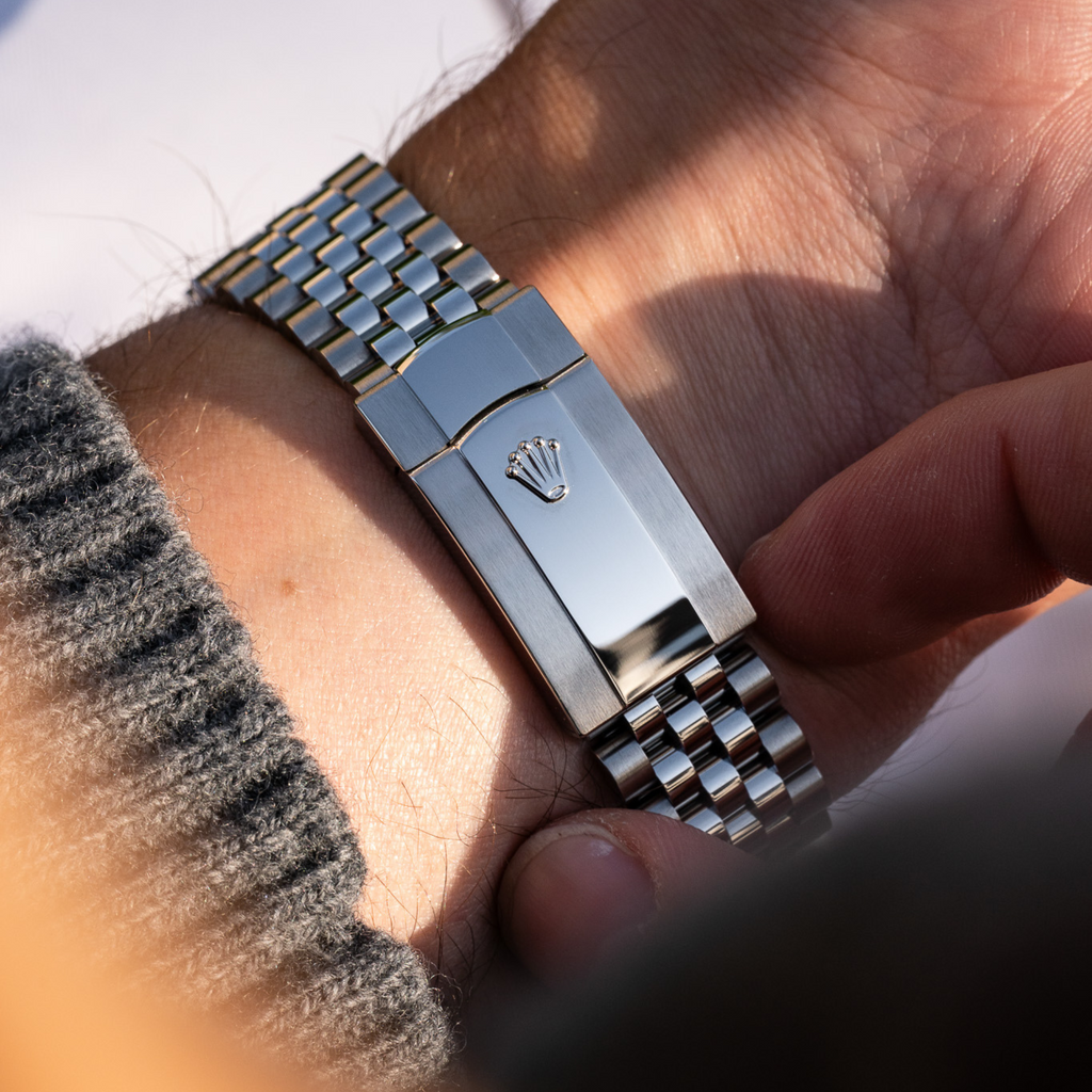 Rolex Datejust Wimbledon Dial Fluted Bezel Jubilee Bracelet