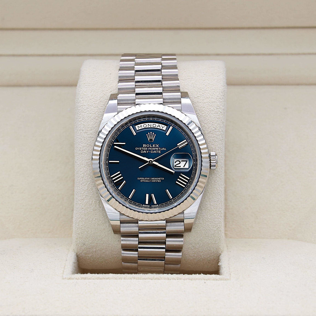 Rolex Day-Date - Blue Roman Dial - Full Set