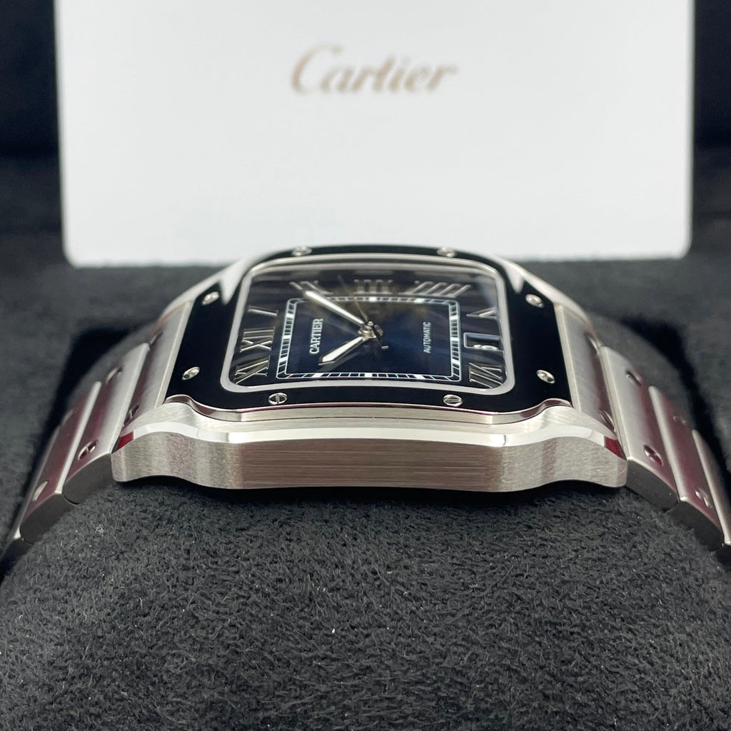 Cartier Santos Large Cadran Bleu