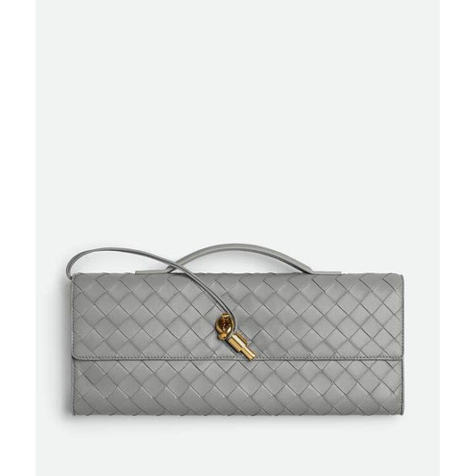 Sac Bottega - Clutch Andiamo - Gris - Vogue Maroc – Boutique digitale de mode de luxe