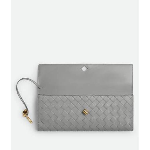 Sac Bottega - Clutch Andiamo - Gris - Vogue Maroc – Boutique digitale de mode de luxe