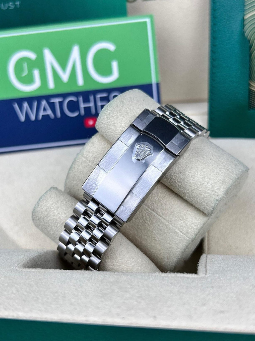 Rolex Datejust Fluted Bezel Jubilee Bracelet Green Dial –