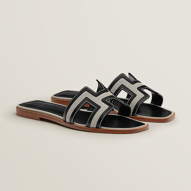 Sandales oran-prunoir / noir - Vogue Maroc – Boutique digitale de mode de luxe
