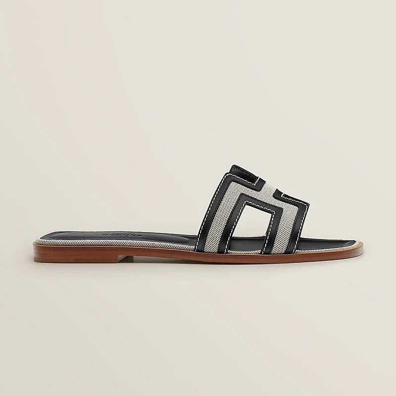 Sandales oran-prunoir / noir - Vogue Maroc – Boutique digitale de mode de luxe
