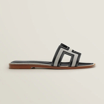 Sandales oran-prunoir / noir - Vogue Maroc – Boutique digitale de mode de luxe