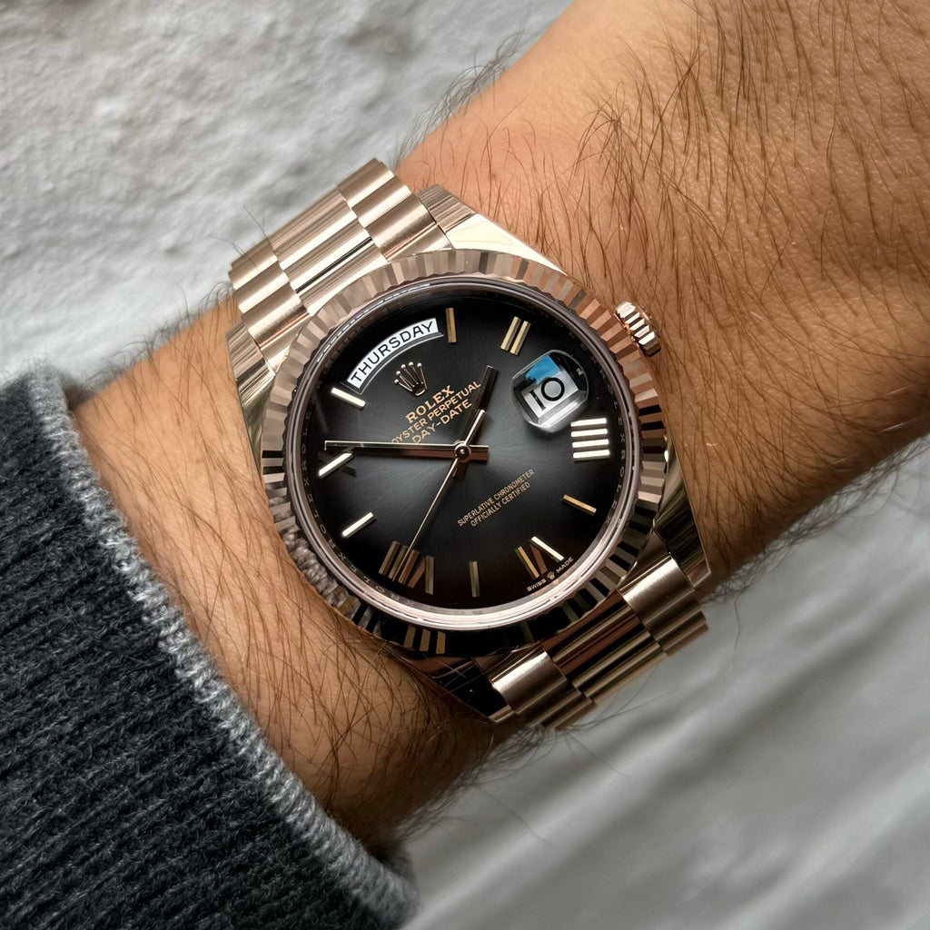 Rolex Day-Date – Rose Gold – Slate Ombre Dial –