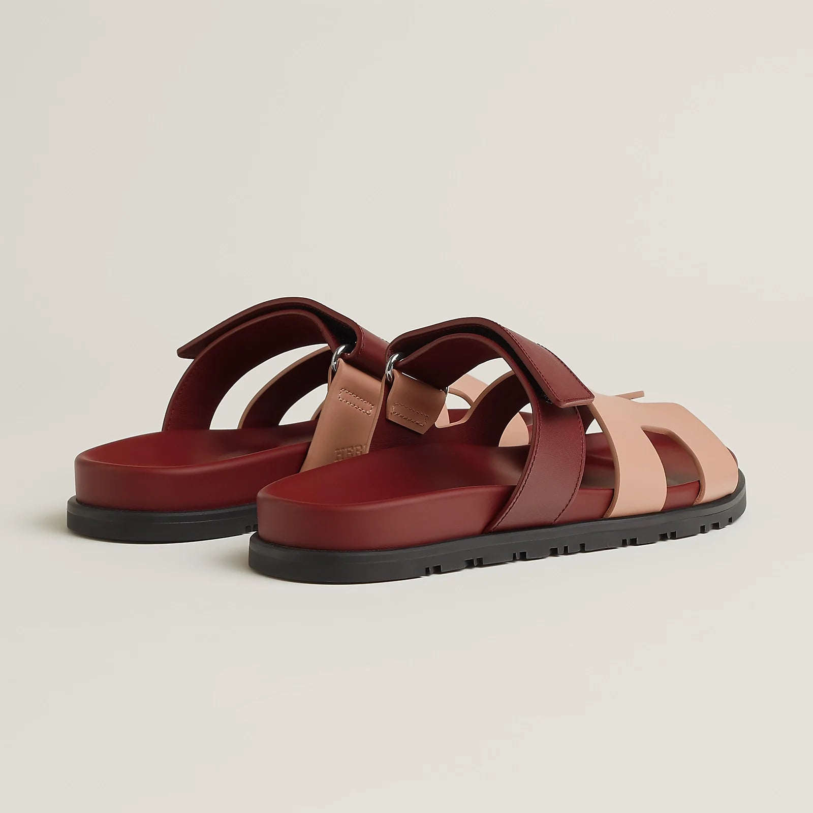 Sandales Chypre - Beige Perlino / Rouge - Vogue Maroc – Boutique digitale de mode de luxe