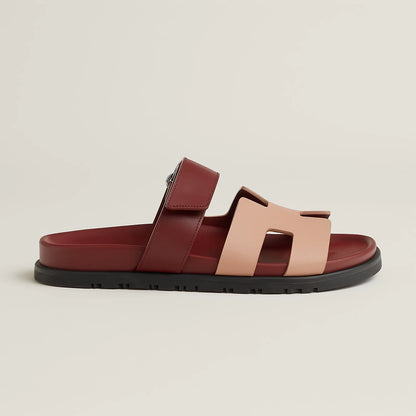 Sandales Chypre - Beige Perlino / Rouge - Vogue Maroc – Boutique digitale de mode de luxe