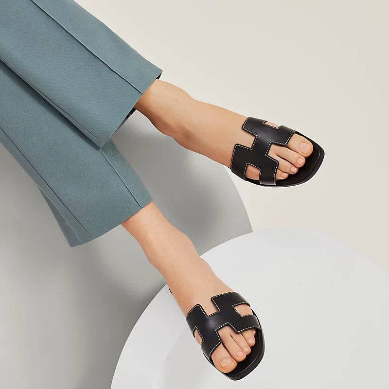 Sandales Oran - Noir - Vogue Maroc – Boutique digitale de mode de luxe