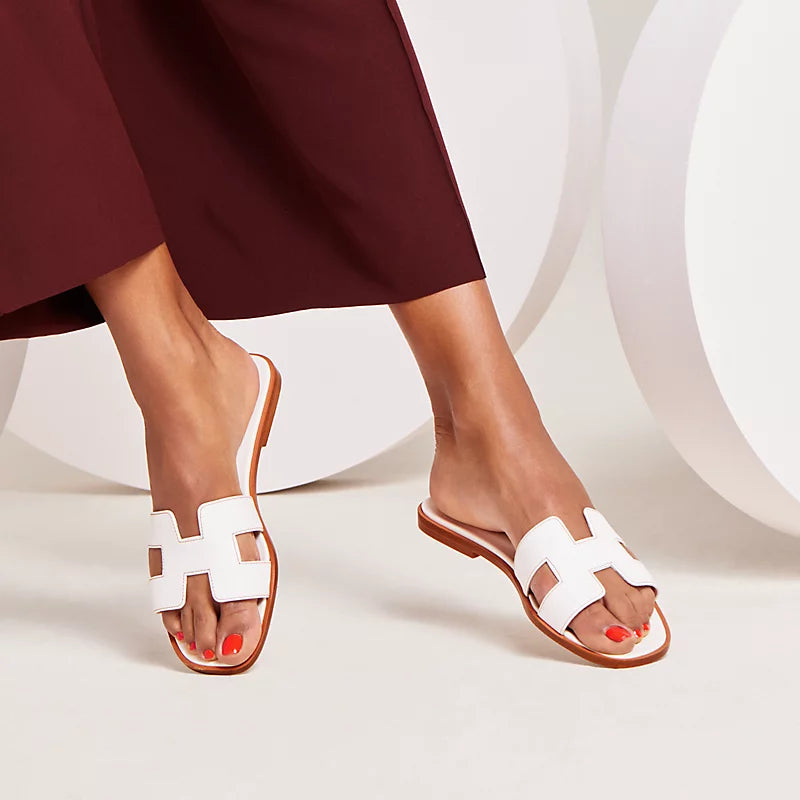 Sandales Oran - Blanc - Vogue Maroc – Boutique digitale de mode de luxe
